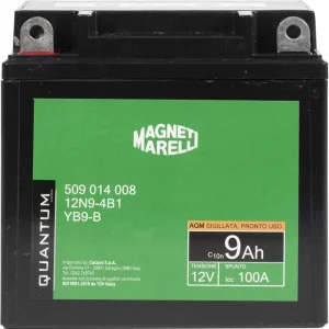 Acquista Ora Magneti marelli batteria moto e scooter 9ah 12v 100a tecnologia agm sigillata polo positivo sinistro